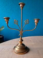 Vintage kandelaar met 3 armen, Gebruikt, 25 tot 50 cm, Ophalen of Verzenden, Nvt