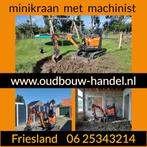 Minikraan sloop en graafwerk slopen minigraver Friesland