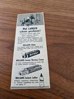 030 Vintage Williams Scheerreclame Advertenties, Ophalen of Verzenden, Gebruikt, Reclamebord