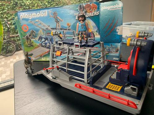 Playmobil luchtkussenboot met dinokooi 9433, Kinderen en Baby's, Speelgoed | Playmobil, Gebruikt, Ophalen of Verzenden