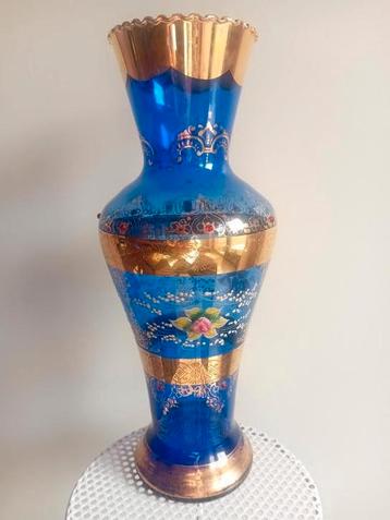 Vintage Kobaltblauwe Murano vaas beschikbaar voor biedingen