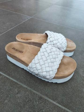 Maruti - Leren slippers beige crème wit - mt 36 beschikbaar voor biedingen