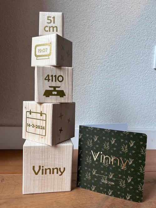 Geboorte blokken, Kinderen en Baby's, Kraamcadeaus en Geboorteborden, Nieuw, Ophalen of Verzenden