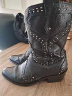 Lederen western laarzen, Kleding | Dames, Schoenen, Hoge laarzen, Zwart, Ophalen of Verzenden, Gedragen