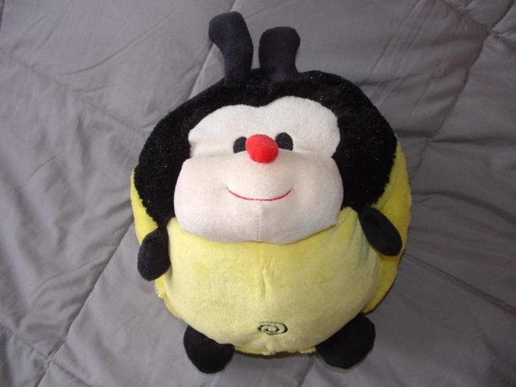 EDDY TOYS LIEVEHEERSBEESTJE BOL PLUCHE GEEL/ZWART MET, Kinderen en Baby's, Speelgoed | Knuffels en Pluche, Nieuw, Overige typen