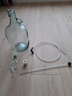 Gistingsfles 5 liter met toebehoren om zelf wijn te maken, Ophalen, Overige kleuren, Nieuw, Glas