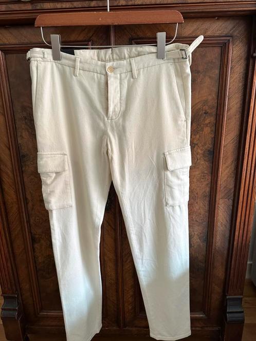 Marco Pescarolo cargo broek, off-white, mt 50, nieuw, 149,-, Kleding | Heren, Broeken en Pantalons, Nieuw, Maat 48/50 (M), Wit