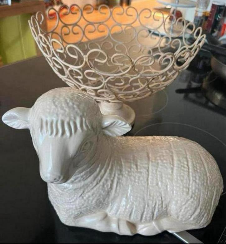 Brocante: IJzeren Mand en/of Schaap- Lam / ijzeren Klok zgan, Antiek en Kunst, Curiosa en Brocante, Ophalen of Verzenden