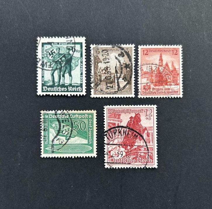 Serie postzegels Duitse rijk uitgave 1938, Postzegels en Munten, Postzegels | Europa | Duitsland, Gestempeld, Duitse Keizerrijk