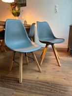 6x kuipstoel grijs houten poten eetkamerstoelen, Huis en Inrichting, Stoelen, Ophalen, Zo goed als nieuw, Grijs, Vijf, Zes of meer stoelen