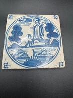 Antieke Bijbelse tegel, Antiek en Kunst, Antiek | Wandborden en Tegels, Ophalen of Verzenden