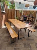 Biertafel met 2 banken, Tuin en Terras, Picknicktafels, Ophalen, Gebruikt, Inklapbaar, Rechthoekig