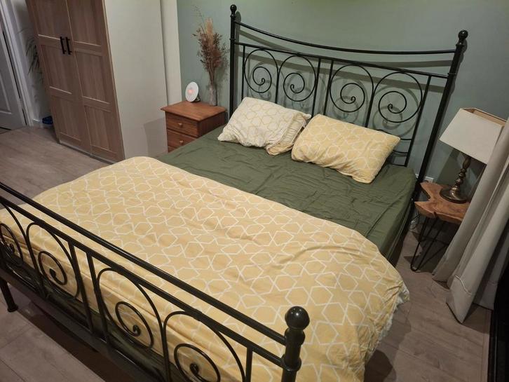 Ikea Noresund tweepersoonsbed + Lattenbodems 160x200, Huis en Inrichting, Slaapkamer | Bedden, Gebruikt, Tweepersoons, 160 cm