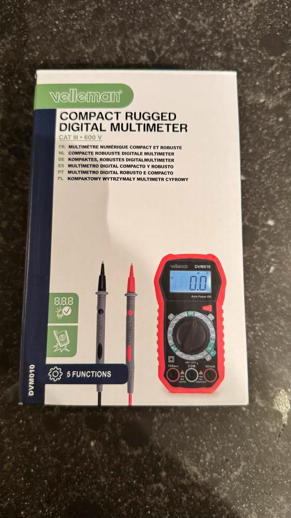 Velleman DVM010 Multimeter - Zo Goed Als Nieuw, Doe-het-zelf en Verbouw, Meetapparatuur, Zo goed als nieuw, Multimeter, Ophalen