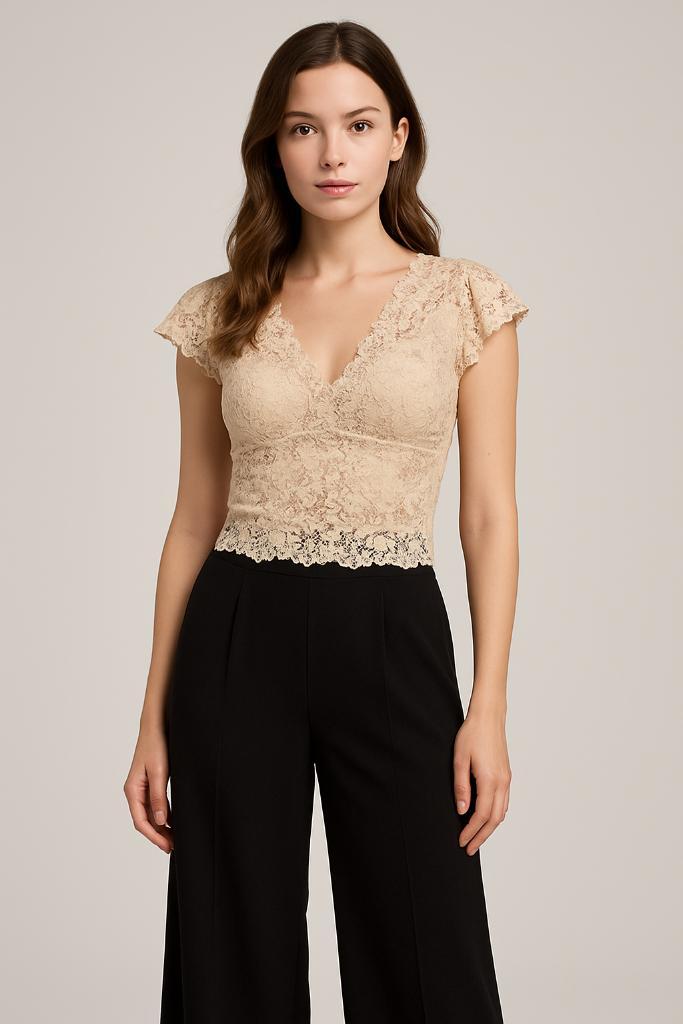 Kanten dames top – elegant & vrouwelijk, Kleding | Dames, Tops, Nieuw, Maat 38/40 (M), Overige kleuren, Verzenden