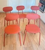 IKEA Stoelen Set - Oranje/Rood - 5 Stuks, Huis en Inrichting, Ophalen, Gebruikt, Stof, Vijf, Zes of meer stoelen