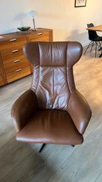 Goosens lederen stoel met standen, Huis en Inrichting, Fauteuils, Ophalen of Verzenden, Zo goed als nieuw, 75 tot 100 cm, 50 tot 75 cm