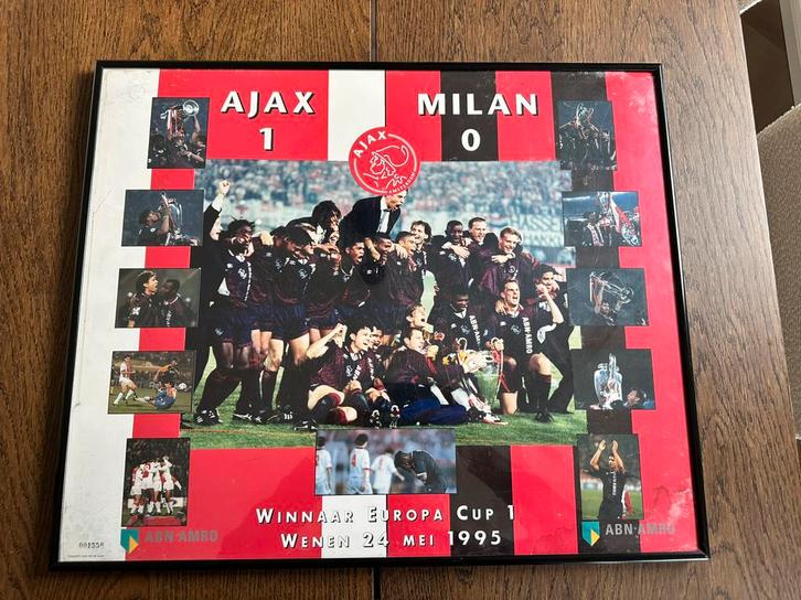 Herdenkingslijst Ajax Europa Cup 1 winnaar, Verzamelen, Sportartikelen en Voetbal, Gebruikt, Ajax, Ophalen