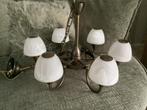 Mooie hanglamp glas met metaal kroonluchter lamp, Ophalen, Zo goed als nieuw, Glas, 50 tot 75 cm