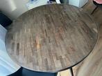 Ronde eettafel 120cm hout en metaal, Huis en Inrichting, Keuken | Keukenelementen, Ophalen, 100 tot 150 cm, 75 cm of meer, Bruin