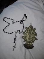 Antiek wijwaterbakje koper antiek rozenkrans jesus, Antiek en Kunst, Ophalen of Verzenden