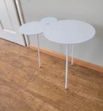 Mooi wit metaal tafeltje, Ophalen, Minder dan 55 cm, Gebruikt, Metaal of Aluminium