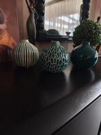 3 vaasjes nieuw groen, Ophalen, Minder dan 50 cm, Groen, Glas