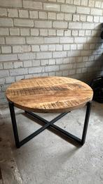 Houten ronde tafel – 73 cm ( Ophalen ), Huis en Inrichting, Tafels | Bijzettafels, Ophalen, Minder dan 45 cm, Gebruikt, Rond