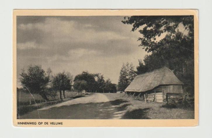 A 07 Binnenweg op de Veluwe. Lunchroom en IJshal Ermelo, Verzamelen, Ansichtkaarten | Nederland, Gelopen, Gelderland, 1940 tot 1960