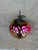 B648 oude kerstbal multi aardbei, hoogte 5 cm, Ophalen of Verzenden, Gebruikt
