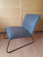 Mooie stoel fauteuil met stalen frame grijs, Ophalen, Zo goed als nieuw, Eén, Modern