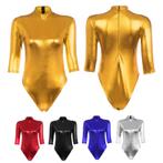Dames metallic jumpsuit (sexy catsuit wetlook vrouwen pvc), Verzenden, Nieuw, Kleding