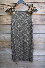 Jurk kaki kant Opera mt 42IT (EU 36) Vaste prijs, Opera, Ophalen of Verzenden, Zo goed als nieuw, Knielengte