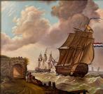 Schilderij schepen op zee. Alfonso Moreno., Ophalen of Verzenden