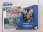 Puzzles Flowers & Garden - 3x1000 stukjes (Ruilen of Bieden), 500 t/m 1500 stukjes, Legpuzzel, Zo goed als nieuw, Ophalen