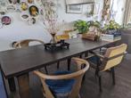 MÖRBYLÅNGA Tafel – Eikenfineer – Aangepast & Donker Gebeitst, Huis en Inrichting, Ophalen, Gebruikt, Eikenhout, 200 cm of meer