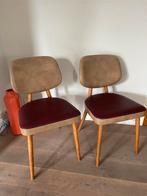 2x vintage stoel, Huis en Inrichting, Ophalen, Gebruikt, Bruin, Twee