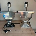 Zilverkleurige lamp onderstel, Huis en Inrichting, Ophalen, Zo goed als nieuw, Minder dan 50 cm