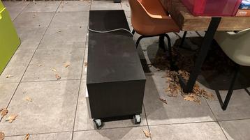 IKEA Besta TV Meubel - Donkerbruin met Wielen - afbeelding 2