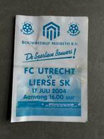 Lierse SK - FC Utrecht 17 juli 2004 Wedstrijdprogramma, Verzamelen, Sportartikelen en Voetbal, Ophalen of Verzenden, Gebruikt