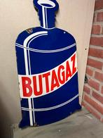 Butagas emaille bord dubbelzijdig 1934, Ophalen of Verzenden, Zo goed als nieuw, Reclamebord