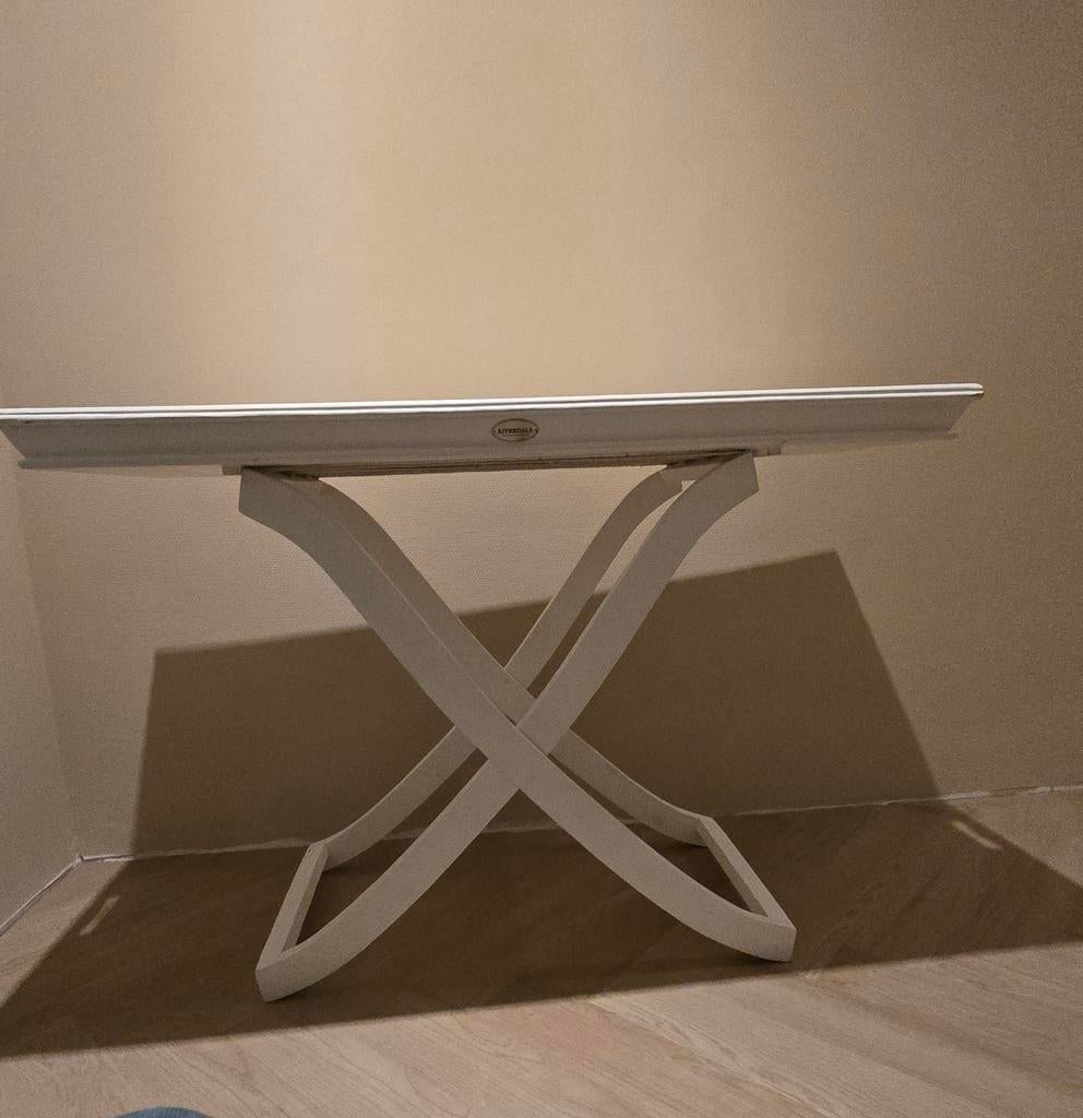 Riverdale Bijzettafel Wit, Ophalen, Zo goed als nieuw, 75 cm of meer, Modern