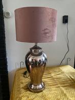 Gave lamp rosegoude voet velvet oudroze kap, Ophalen, 50 tot 75 cm, Onbekend, Onbekend