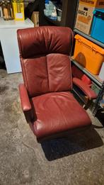 Leren Relaxstoel Elastoform Bordeaux Rood, Huis en Inrichting, Fauteuils, Gebruikt, Ophalen of Verzenden, 75 tot 100 cm, Modern