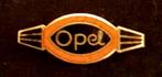 Opel speld- ovaal oranje zwart emaille, Transport, Speldje of Pin, Zo goed als nieuw, Verzenden