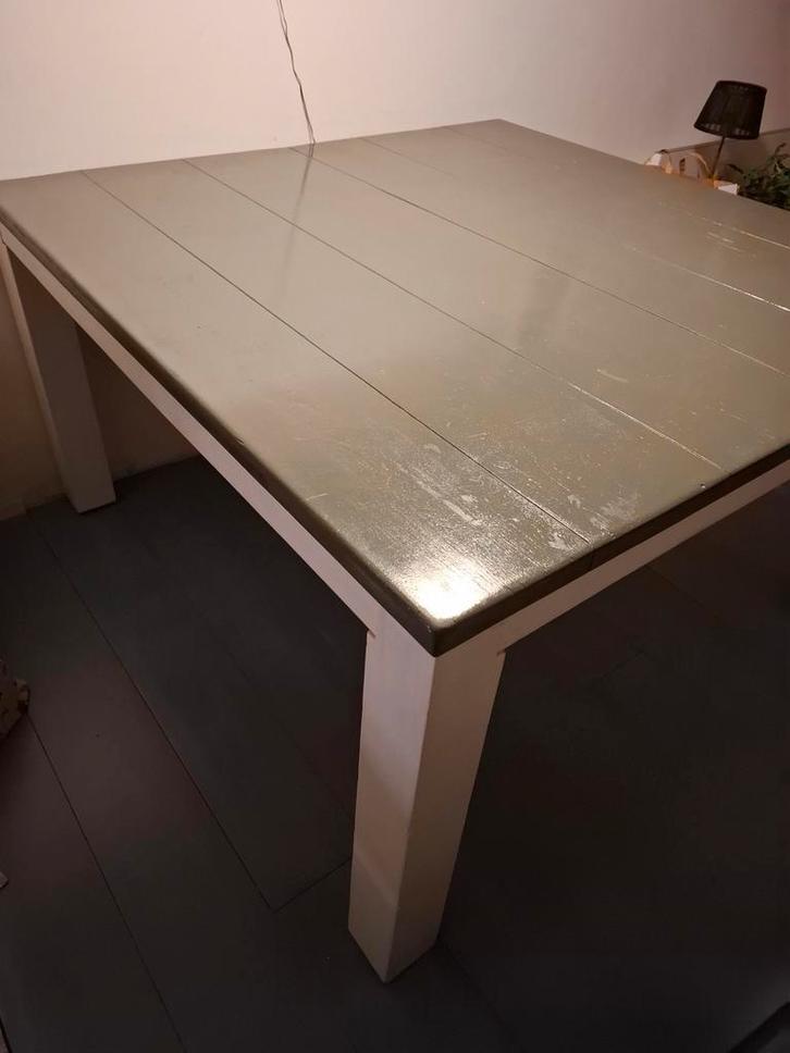 Robuuste uitschuifbare eikenhouten tafel, Huis en Inrichting, Tafels | Eettafels, Gebruikt, 100 tot 150 cm, 100 tot 150 cm, Vijf personen of meer