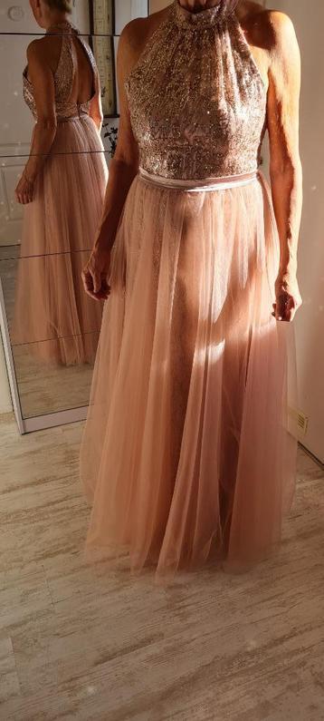 Gala jurk Poederroze met glitter bling bling beschikbaar voor biedingen