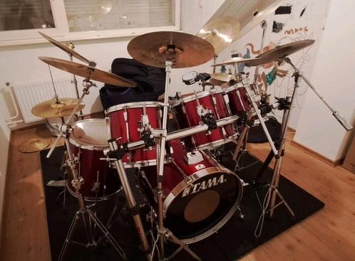 Een grote drumkit met veel extra's, Muziek en Instrumenten, Drumstellen en Slagwerk, Gebruikt, Tama, Ophalen