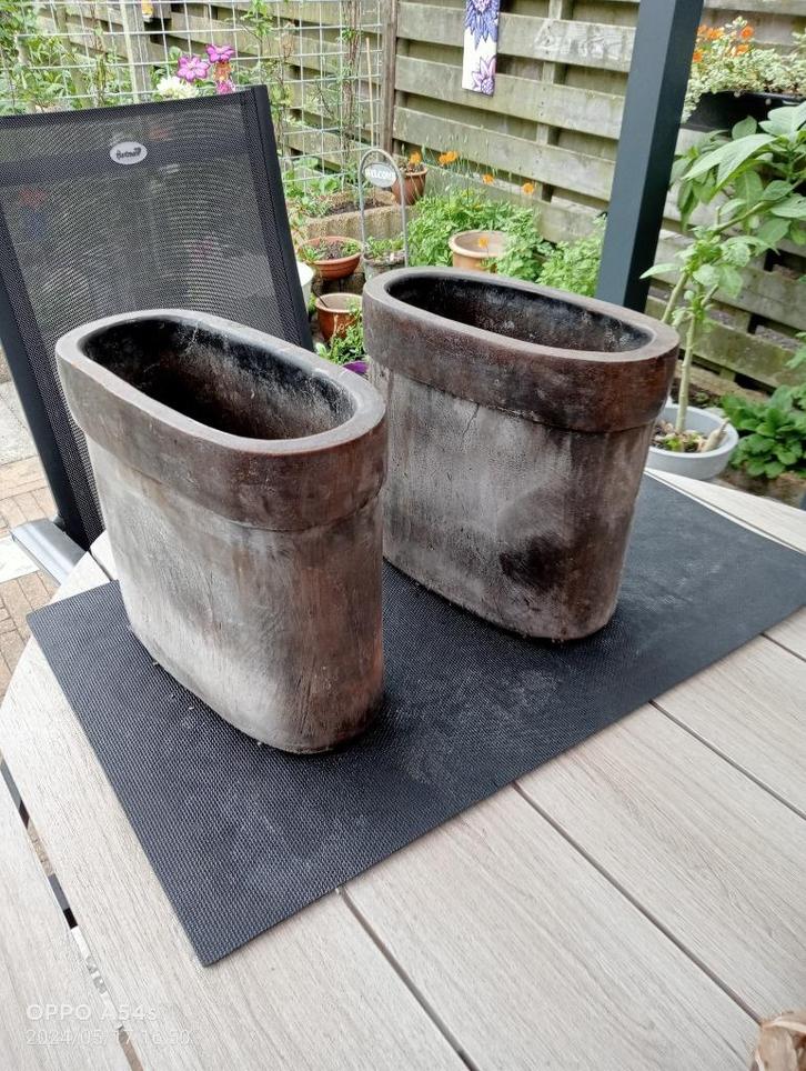 4 bloempotten voor binnen, Huis en Inrichting, Overige Huis en Inrichting, Gebruikt, Ophalen