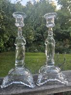 Val Saint Lambert Kandelaars, ca. 1910, Antiek en Kunst, Ophalen of Verzenden, Glas